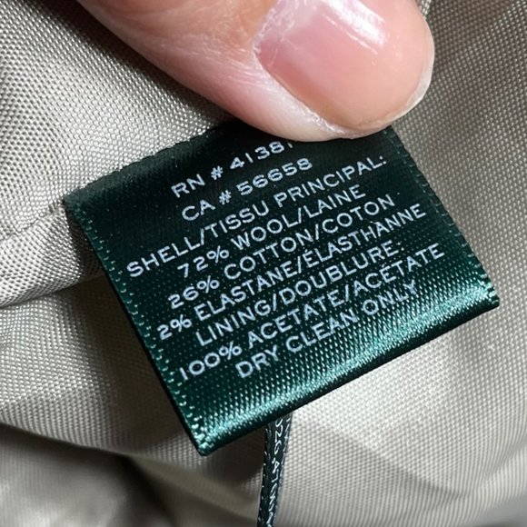 Ralph Lauren Wool Skirt NEW 12 Tatersall Plaid Cotton Khaki Beige Grid Ruffle - Picture 3 of 5